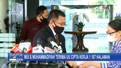 MUI dan Muhammadiyah Terima UU Cipta Kerja 1.187 Halaman
