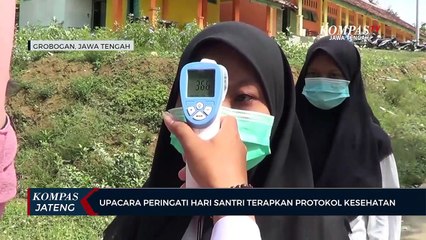 Upacara Peringati Hari Santri Terapkan Protkes