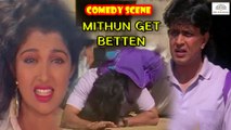 Mithun Getting Beaten Comedy Scene | Aadmi (1993) | Mithun Chakraborty | Gautami | Bollywood Hindi Movie Scene | Part 2