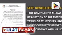 Pagbabalik-operasyon ng mga motorcycle taxi, pinayagan na ng IATF; Seating capacity sa religious gatherings sa GCQ areas, pinalawig sa 30%; AT IATF, may bagong patakaran ukol sa inbound at outbound travel