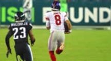 Giants QB Jones laughs off stumble after 80 yard dash