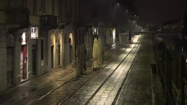 Primera noche de toque de queda en Milán