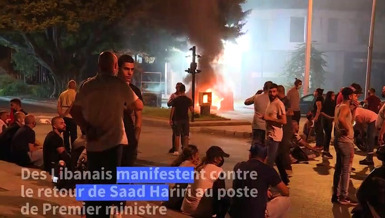 Des Libanais manifestent contre la nomination de Hariri au poste de Premier ministre