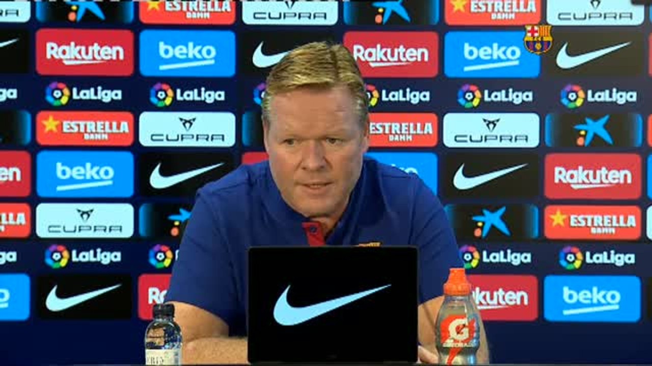 Koeman sobre Piqué: "Es listo, sabe que si hace una entrevista así mañana es un partido donde va a jugar bien"