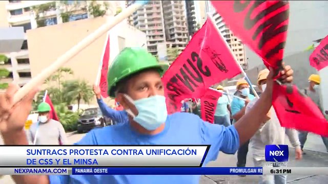 Suntracs protesta contra unificación de CSS y el Minsa - Nex Noticias