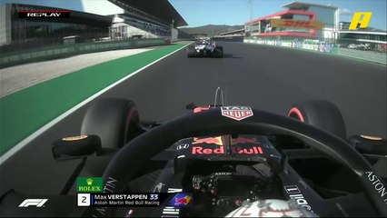 لحظة الاصطدام القوي بين سيارتي فيرشتابن وسترول