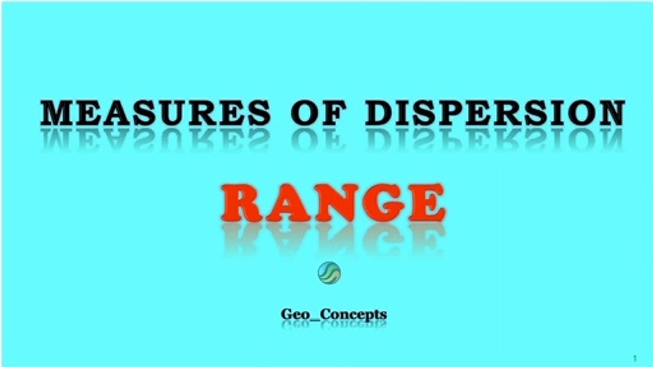 Measures of Dispersion in Hindi/_Range/ MCQ/B.A. Geography/  Geo Concepts/ Rakesh Kumar