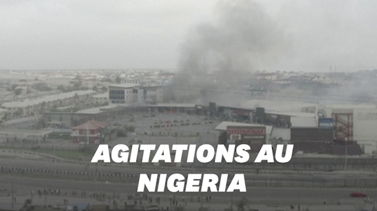 Au Nigeria, ces images de drones montrent des personnes fuyant un supermarché en feu