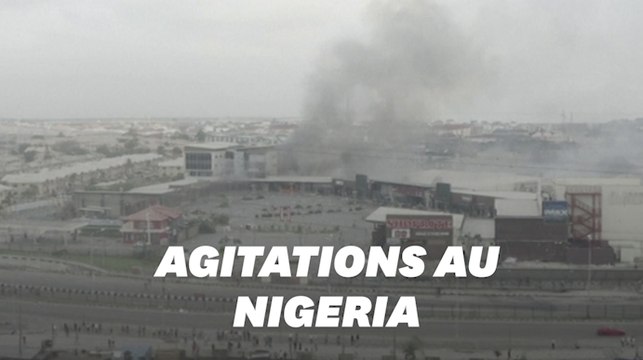 Au Nigeria, ces images de drones montrent des personnes fuyant un supermarché en feu