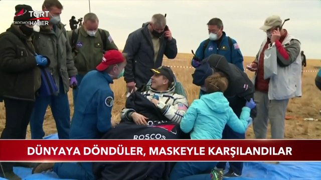 Koronavirüs Öncesi Uzaya Çıkan Kozmonotlar Maskeyle Karşılandı