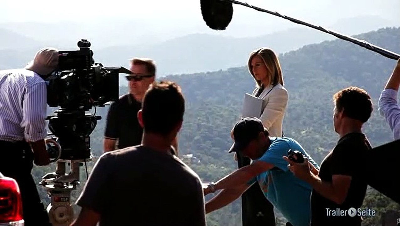 Backstage mit Cécile De France bei Die Möbius Affäre