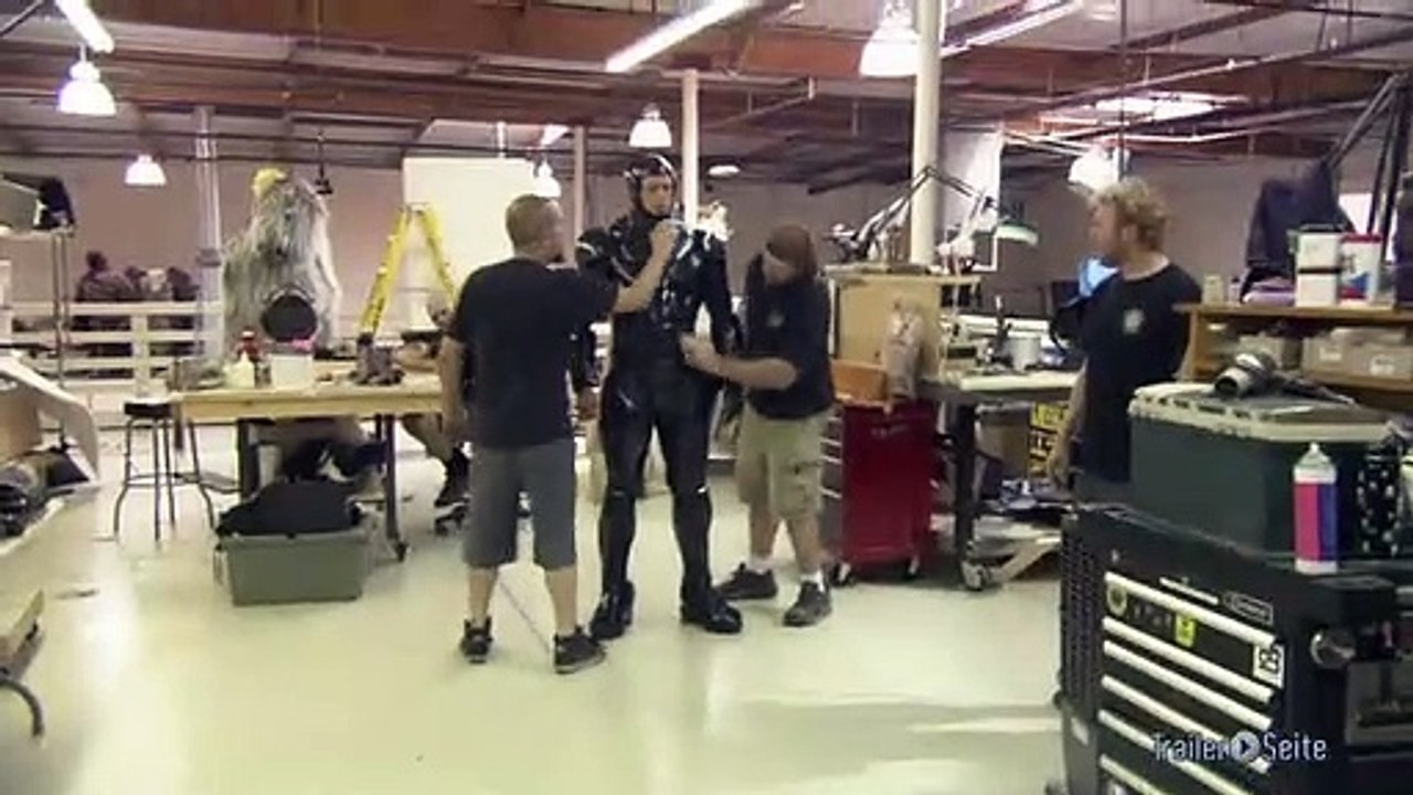 Backstage blick zu robocop