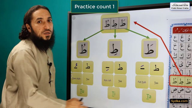 4.12 - Qur'anic Arabic Recitation with Tajweed Rules - Letters with vowels (Practice x10