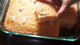 Coconut basbusa recipe. Arabic basbusa cake