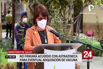 Minsa anunció que no firmará acuerdo con AstraZeneca para adquisición de vacuna