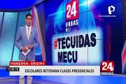 Arequipa: niños retornan a clases presenciales siguiendo medidas sanitarias