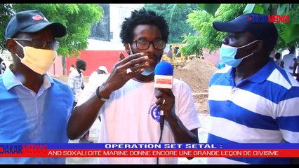 OPERATION SET SETAL : AND SOXALI CITÉ MARINE DONNE ENCORE UNE GRANDE LEÇON DE CIVISME
