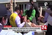 El Agustino: ambulantes se enfrentan a fiscalizadores para impedir desalojo