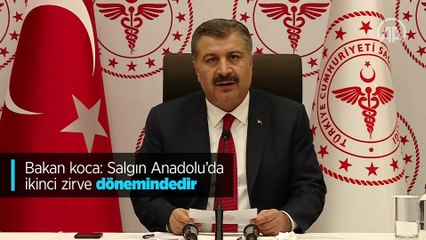 Bakan koca: Salgın Anadolu'da ikinci zirve dönemindedir