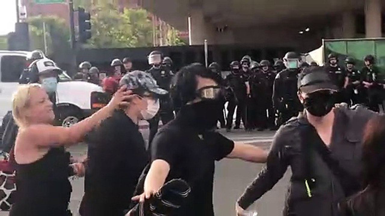 Karen gets arrested after assaulting protester in San Jose, CA 5_31, found this in my camera roll