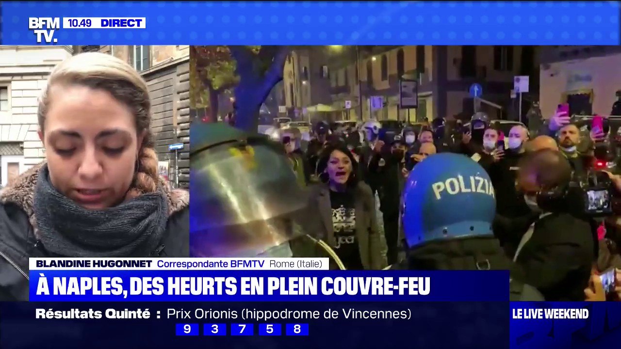 Coronavirus: des heurts éclatent à Naples entre la police et des opposants au couvre-feu