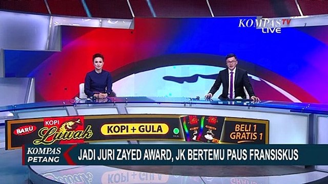 JK Bertemu Paus Fransiskus Saat Jadi Juri Zayed Award fo Human Fraternity