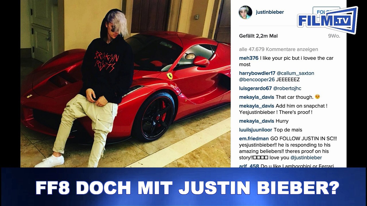 Fast And Furious 8 MIT Justin Bieber (2016) - News