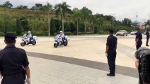 Sultan Ibrahim Iskandar arrives at Istana Negara