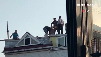 Yürekleri ağza getiren çatı tamiri