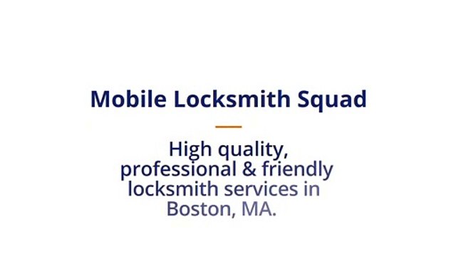 Locksmith services in Boston MA | Mobile Locksmith Squad