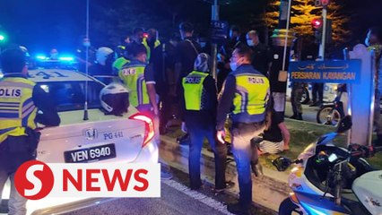 Three held over stolen police patrol vehicle