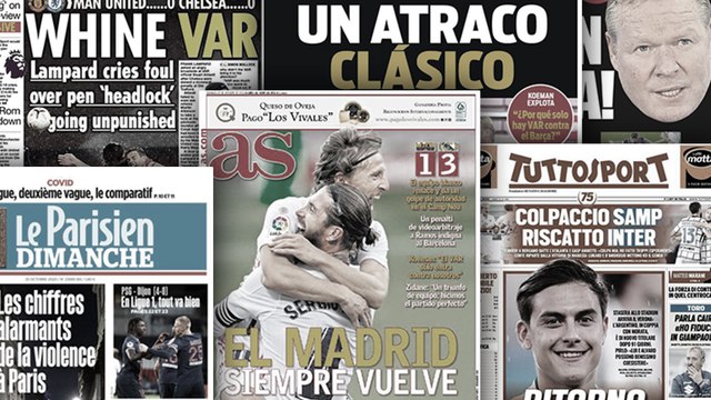 La presse catalane enrage sur l'arbitrage du Clasico, les médias madrilènes se régalent