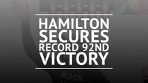 Hamilton secures record 92nd victory