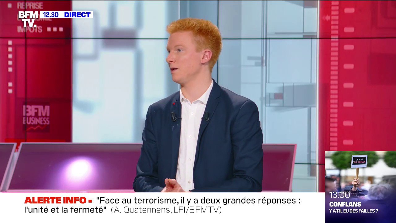 Adrien Quatennens pense que "compte-tenu de l'expérience qui est la sienne", Jean-Luc Mélenchon est "le mieux placé" pour l'élection de 2022