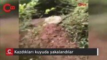 Tarihi eser arayan 4 kişi, kazdıkları kuyuda yakalandı