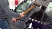 Car Window Vs Tesla Cybertruck Strength Test