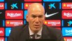 Football - Liga - Zinédine Zidane press conference after Barcelona 1-3 Real Madrid