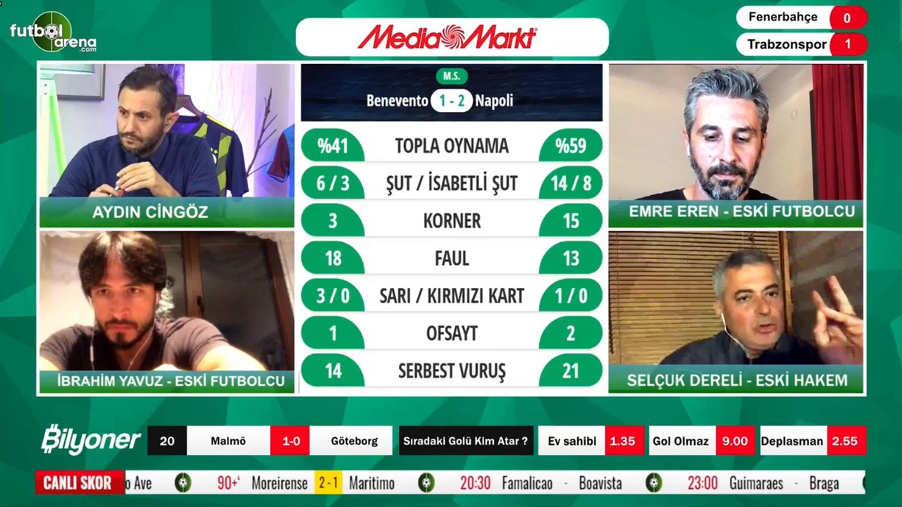 Selçuk Dereli, Fenerbahçe - Trabzonspor maçının ilk yarısındaki hakem performansını yorumladı