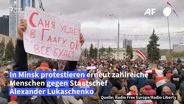 Belarus: Demonstranten fordern erneut Lukaschenkos Rücktritt