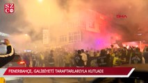 Fenerbahçe, galibiyeti taraftarlarıyla kutladı