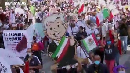 Marcha en apoyo a AMLO en Ciudad de México