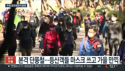 마스크 쓰고 단풍 나들이…주초 초미세먼지 말썽