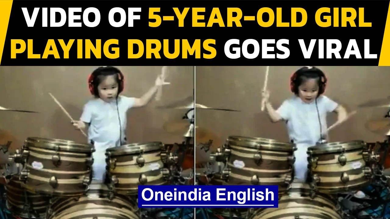 of a 5-yr-old girl playing drums goes viral on social media, leaving everyone speechless - video Dailymotion