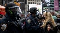 Trump Supporters and Protesters Collide in Times Square