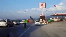 TIR yan yattı! Bursa-İzmir yolu trafiğe kapandı