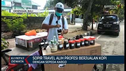 Sopir Travel Alih Profesi Berjualan Kopi Dengan Sepeda