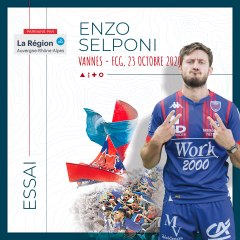 L'essai d'Enzo Selponi à Vannes, saison 2020-2021