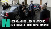 Pedro Sánchez llega al Vaticano para reunirse con el papa Francisco