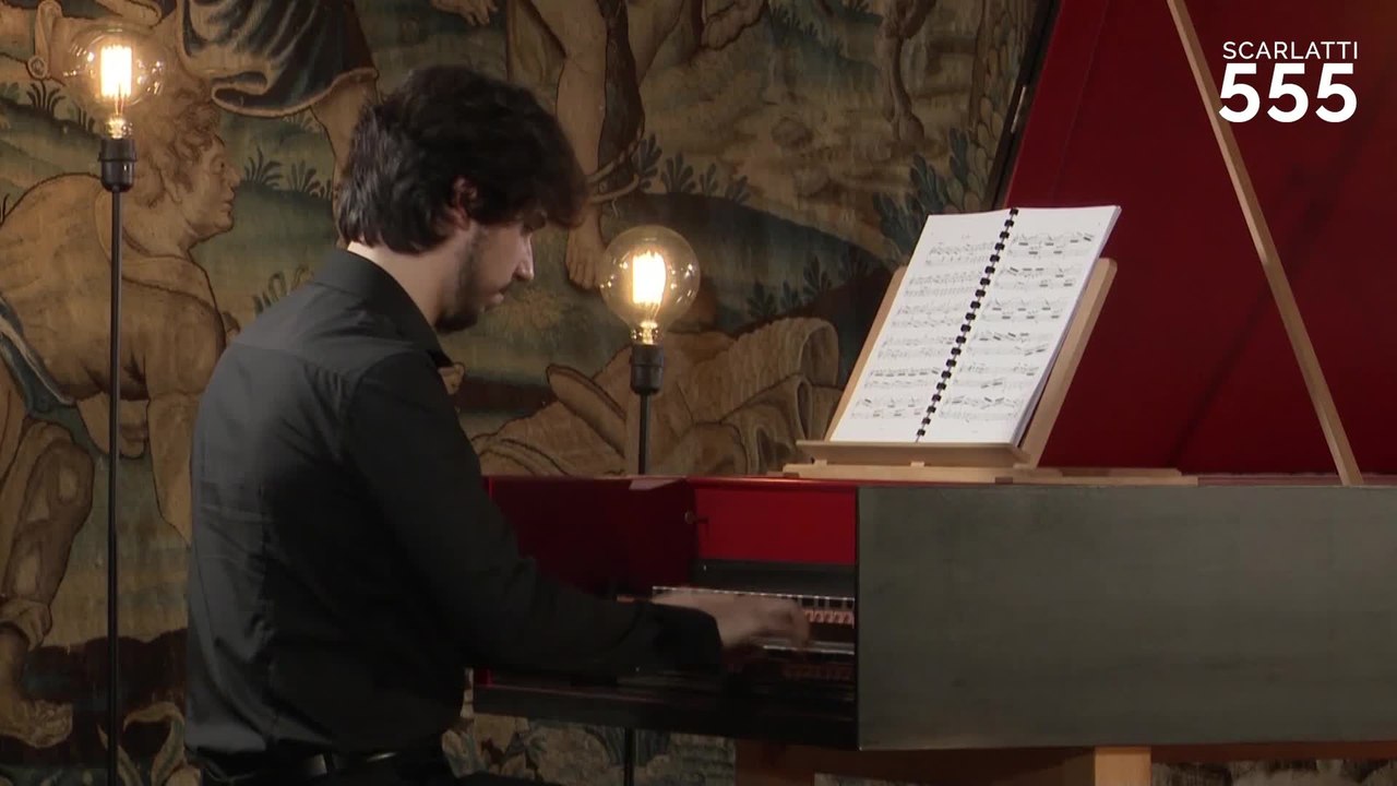 Scarlatti : Sonate pour clavecin en sol mineur K 476 L 340 (Allegro), par Cristiano Gaudio - #Scarlatti555