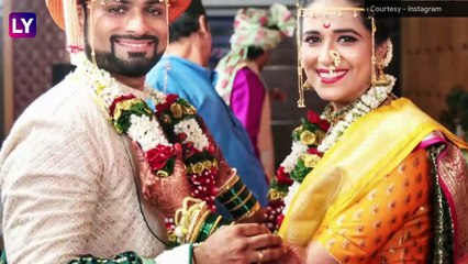 Sharmishtha Raut Wedding Photo : शर्मिष्ठा राऊत अडकली लग्नबंधनात; पहा पेशवाई पेहरावातले खास फोटो